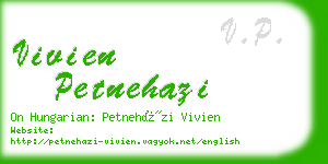 vivien petnehazi business card